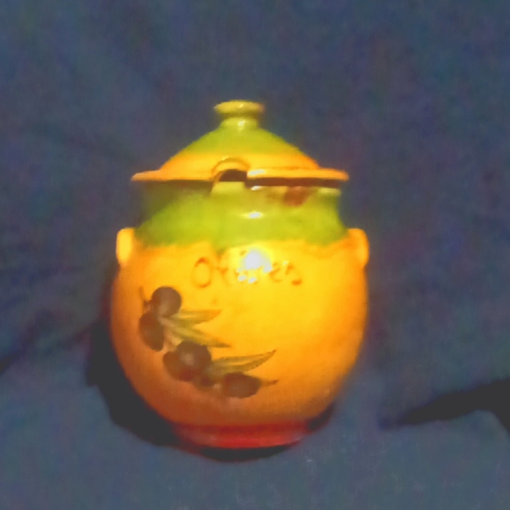 Beautiful Terra Provence France Olive Jar 7"